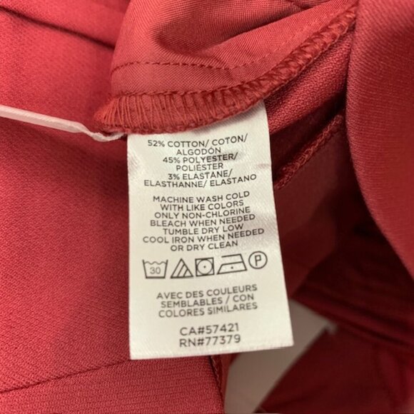 NWT LOFT Women's Double Button Skinny Ankle Pant Raspberry Size 6 - Picture 11 of 12